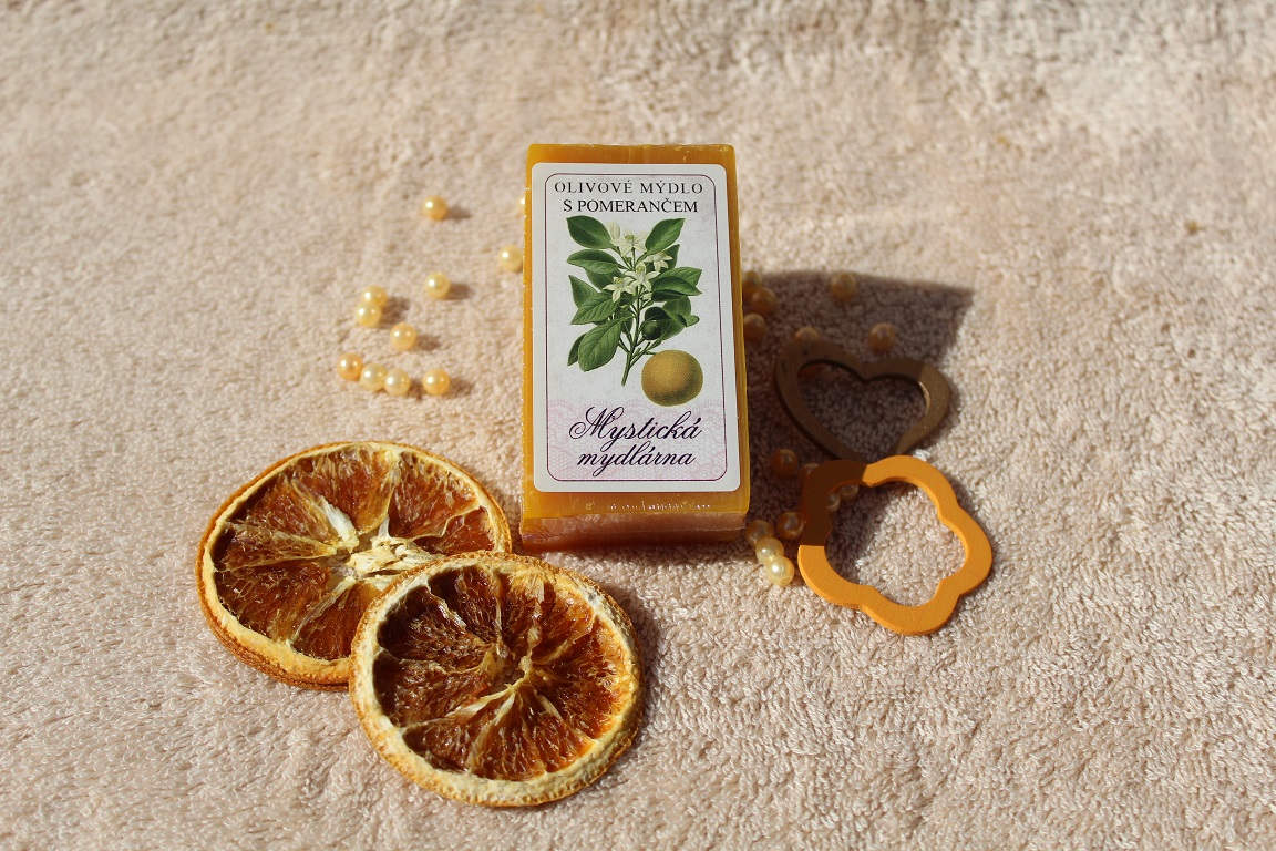 Olivové mýdlo s vůní pomeranč 